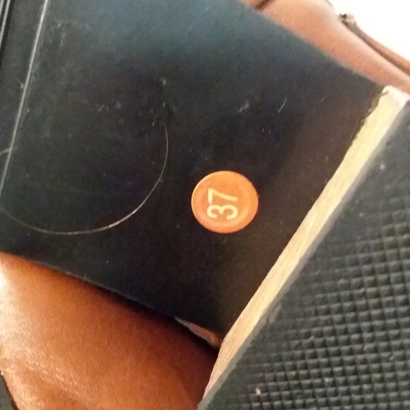 Brown Zip Up Lace Up Faux Leather Combat Moto Style Boots Women's Sz 37 US 6 EUC - Picture 10 of 14